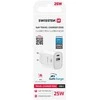 Įkroviklis Swissten SWISSTEN tinklo adapteris EDGE GaN 25W, 2 prievadų, 1x USB-C PD 25W + 1x USB-A 18W QC