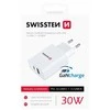 Swissten Travel 1x USB-C, 1x USB-A 30W