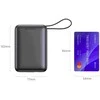 „Swissten“ išorinė baterija 20000 mAh su integruotais USB-C ir „Lightning“ laidais