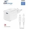 „Swissten“ kelioninis įkroviklis GaN USB-C 20 W PD + duomenų kabelis USB-C – „Lightning“ 1,2 m