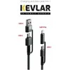 Swissten ARAMID REINFORCED Cable 4in1 / 3A / 1.5m