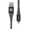 Kabelis USB Swissten USB-A - Lightning 1.5 m Pilka (71543010)