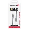 SWISSTEN ARAMID REINFORCED duomenų kabelis USB-C - USB-C 1,5 m, baltas
