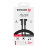Swissten L Type Textile Universal Quick Charge 3.1 USB-C su Lightning Data ir 1,2m įkrovimo laidu