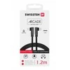 Swissten L Type Textile Universal Quick Charge 3.1 USB-C su Lightning Data ir 1,2m įkrovimo laidu