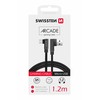 Swissten L Type Textile Universal Quick Charge 3.1 USB į micro USB duomenų ir įkrovimo laidas 1,2 m