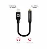 Swissten Audio adapter textile Lightning /jack 0,15 m juodas