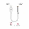 Phone Accessories Swissten / Lightning garso adapteris prie lizdo 3,5 mm, tekstilė, ilgis 15 cm, sidabras