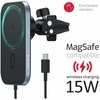 Swissten Magsafe Air Vent automobilio laikiklis su 15 W belaidžiu įkrovimu
