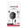 „Swissten MagPuck Qi2“ belaidis įkroviklis, 1,5 m (suderinamas su „MagSafe“)