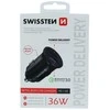 Įkroviklis Swissten Įkroviklis automobilis SWISSTEN 36W, 2 prievadas, USB-C, USB-A