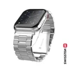 Swissten Išmaniojo laikrodžio Apple 1/2/3/4/5/6/SE dirželis, Sidabrinės spalvos, 38/40mm