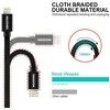 „Swissten MFI Textile Fast Charge 3A Lightning“ duomenų ir įkrovimo laidas, 2,0 m