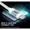 Swissten MFI Textile Fast Charge 3A Lightning Data ir 1,2m įkrovimo laidas