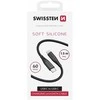 Swissten minkštas silikoninis 60 W duomenų kabelis USB-C – USB-C 1,5 m