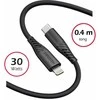 „Swissten“ minkštas silikoninis USB-C - „Lightning“ 30 W duomenų ir įkrovimo laidas, 0,4 m
