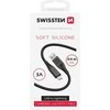 „Swissten“ minkštas silikoninis USB - „Lightning“ duomenų ir įkrovimo laidas, 0,4 m