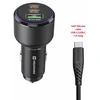 Įkroviklis Swissten PD 2x USB-C / USB automobilinis įkroviklis 95W su USB-C - USB-C laidas 1m