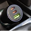 Įkroviklis Swissten PD 2x USB-C / USB automobilinis įkroviklis 95W su USB-C - USB-C laidas 1m