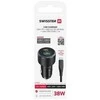 „Swissten PD USB-C“ / USB automobilinis įkroviklis 38 W su USB-C - USB-C laidas 1 m
