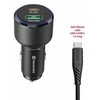 Įkroviklis Swissten PD USB-C / USB Car Charger 63W with USB-C - USB-C Cable 1m