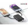 Swissten Power Bank 10000 mAh 20W su įmontuotais USB-C ir Lightning laidais (suderinamas su MagSafe)