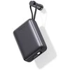 „Swissten“ išorinė baterija 20000 mAh su integruotais USB-C ir „Lightning“ laidais