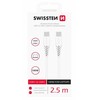 BBC Duomenų kabelis SWISSTEN TPE USB-C/USB-C (PD) 5A (100W) 2,5 m, baltas