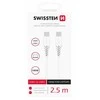 BBC Duomenų kabelis SWISSTEN TPE USB-C/USB-C (PD) 5A (100W) 2,5 m, baltas