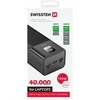 Išorinė baterija Swissten Power Line 40000mAh, juoda