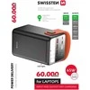 Sourcing „Powerbank“ šaltinis „Swissten Power Line Power Bank“ išorinis įkrovimo akumuliatorius 60 000 mAh / 65 W