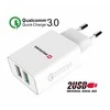 Swissten Premium kelioninis įkroviklis 2x USB / QC3.0 23W