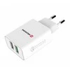 Swissten Premium kelioninis įkroviklis 2x USB / QC3.0 23W