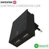 Įkroviklis Swissten 2x USB- A 3 A (22042000)