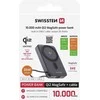 „Swissten Qi2 MagSafe“ išorinė baterija, 15 W, su integruotu USB-C laidu, 10000 mAh
