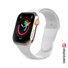 Swissten Išmaniojo laikrodžio Apple 1/2/3/4/5/6/SE silikoninis dirželis, Baltos spalvos, 38/40mm