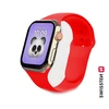 Swissten Išmaniojo laikrodžio Apple 1/2/3/4/5/6/SE silikoninis dirželis, Raudonos spalvos, 42/44mm