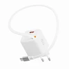 Įkroviklis Swissten SWISSTEN Adapteris sieciowy SlideCHARGE GaN 45W, 1 port, su kablem USB-C