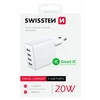 Swissten Smart IC Premium kelioninis įkroviklis 4 x USB 4A / 20W su automatiniu optimalaus maitinimo įkrovimu
