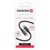 Swissten minkštas silikoninis duomenų kabelis USB / USB-C / 1,5 m / 60 W