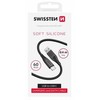 SWISSTEN SOFT SILICONE datový kabelis USB - USB-C 0.4m juoda