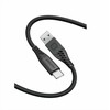 SWISSTEN SOFT SILICONE datový kabelis USB - USB-C 0.4m juoda