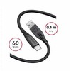 SWISSTEN SOFT SILICONE datový kabelis USB - USB-C 0.4m juoda