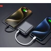 Swissten SPACE Power Bank Universal External Baterija Built-in USB-C Cable 35W / 10000 mAh Sidabrinis