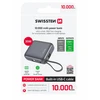 Swissten SPACE Power Bank Universal External Baterija Built-in USB-C Cable 35W / 10000 mAh Sidabrinis