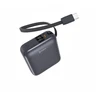 Swissten SPACE Power Bank Universal External Baterija Built-in USB-C Cable 35W / 10000 mAh Sidabrinis