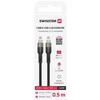 „Swissten TB3“ ir „TB4“ / USB 4.0 / 8K@60Hz / 40 Gb/s / 240 W USB-C duomenų ir vaizdo kabelis, 0,5 m