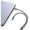 „Swissten Textile 2in1“ USB-C / apšvietimo laidas 100 W 1,5 m
