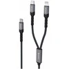 „Swissten Textile 2in1“ USB-C / apšvietimo laidas 100 W 1,5 m