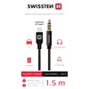 Swissten Kabelis USB Sourcing Lightning - mini Jack 3.5 mm 1.5 m Juodas (73501213)